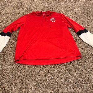 Under Armour Red and White Lightweight Jacket